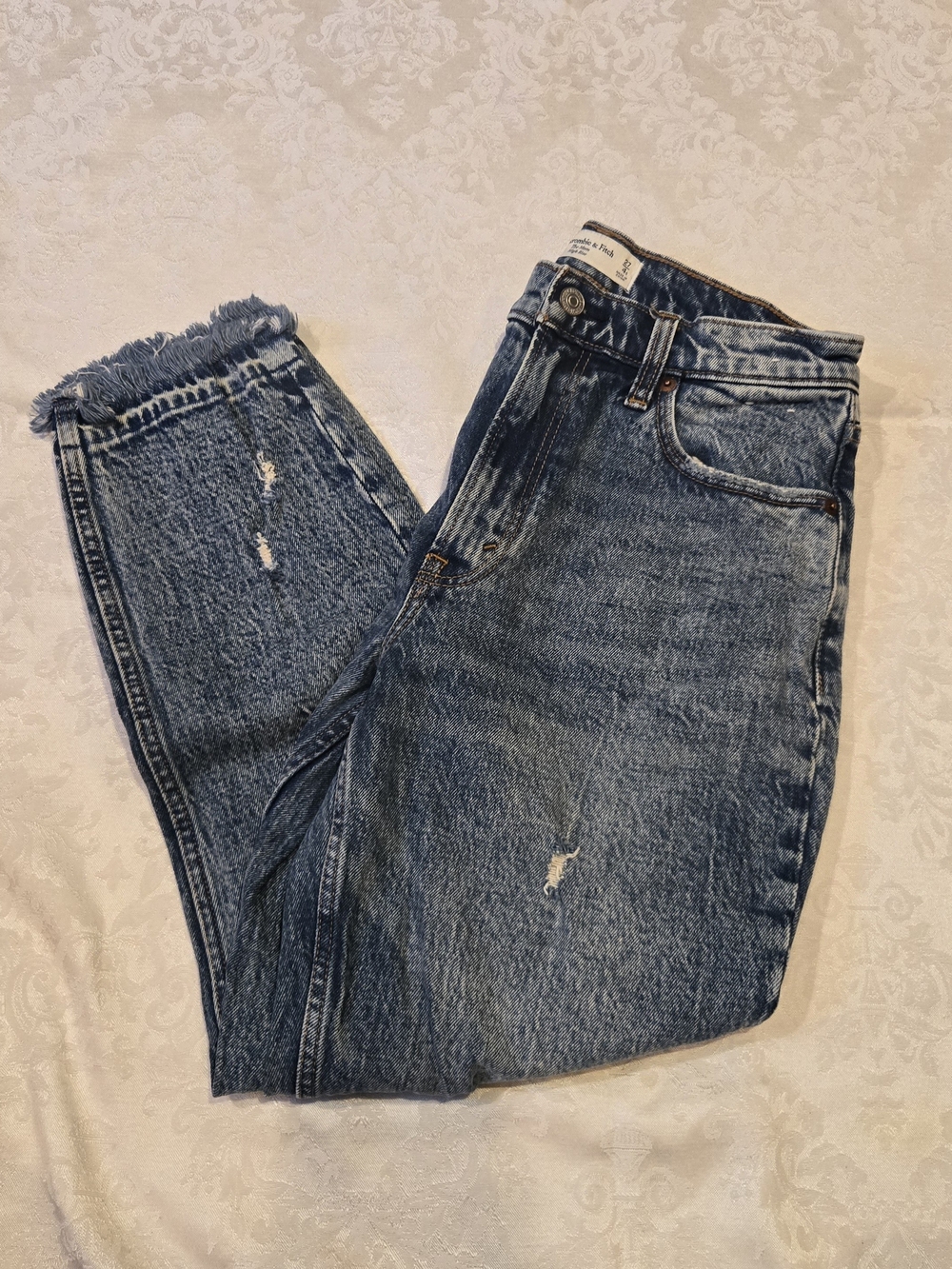 Abercrombie & Fitch Light Blue High Rise Mom Jeans